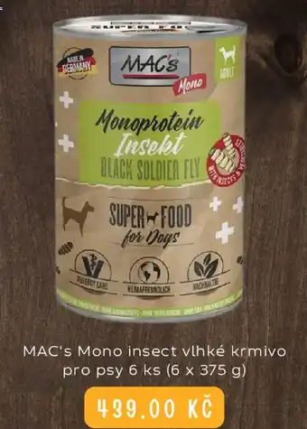 Zoohit MAC's Mono insect vlhké krmivo pro psy 6 ks nabídka