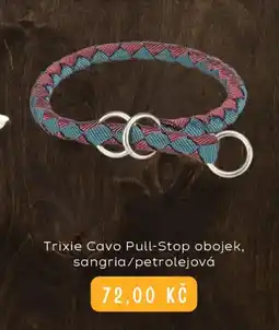 Zoohit Trixie Cavo Pull-Stop obojek, sangria/petrolejová nabídka