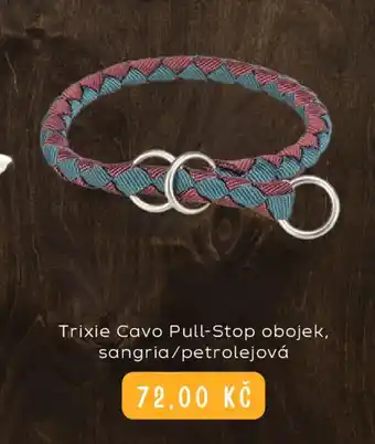 Zoohit Trixie Cavo Pull-Stop obojek, sangria/petrolejová nabídka