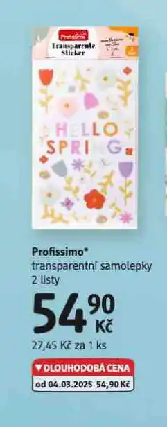 dm drogerie Transparentní samolepky nabídka