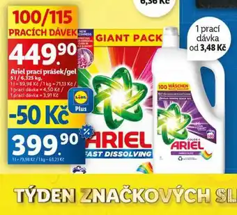 Lidl Ariel prací prostředek nabídka