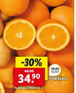 Lidl Pomeranče nabídka