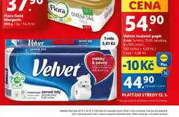 Lidl Velvet toaletní papír nabídka