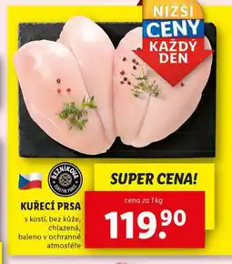 Lidl Kuřecí prsa s kostí, bez kůže nabídka