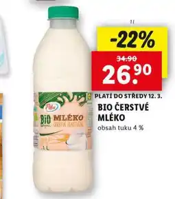 Lidl Bio čerstvé mléko nabídka