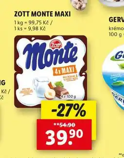 Lidl Zott monte maxi nabídka