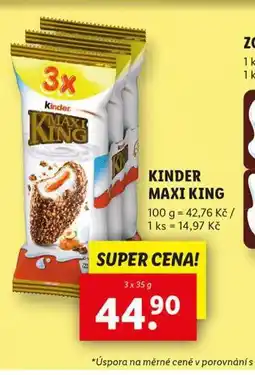 Lidl Kinder maxi king nabídka