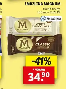 Lidl Zmrzlina magnum nabídka