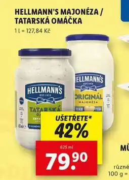 Lidl Hellmann´s tatarská omáčka, majonéza nabídka