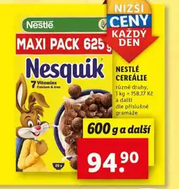 Lidl Nestlé cereálie nabídka