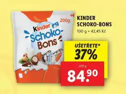 Lidl Kinder schoko bons nabídka
