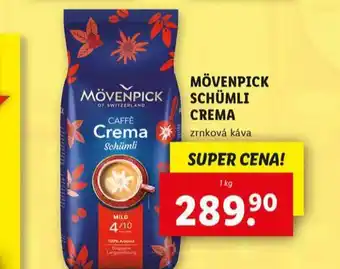 Lidl Mövenpich schümli crema zrnková káva nabídka