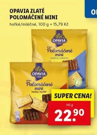 Lidl Opavia zlaté polomáčené mini nabídka