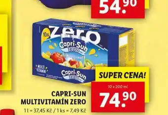 Lidl Capri sun multivitamín zero nabídka