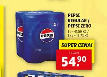 Lidl Pepsi regular / pepsi zero nabídka