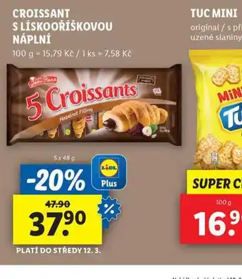 Lidl Croissant s lískooříškovou náplní nabídka