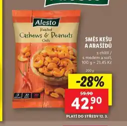 Lidl Směs kešu a arašídů nabídka