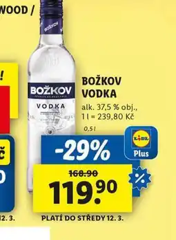 Lidl Božkov vodka nabídka