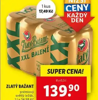 Lidl Pivo zlatý bažant nabídka