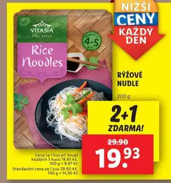 Lidl Rýžové nudle nabídka