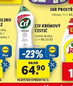 Lidl Cif krémový čistič nabídka