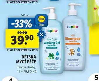 Lidl Lupilu dětská mycí péče nabídka