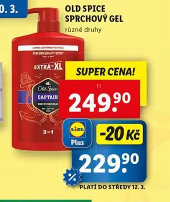 Lidl Old spice sprchový gel nabídka