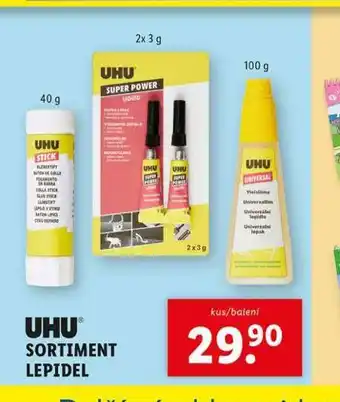 Lidl Uhu sortiment lepidel nabídka