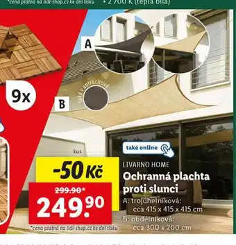 Lidl Ochranná plachta proti slunci nabídka