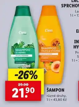 Lidl Cien šampon nabídka