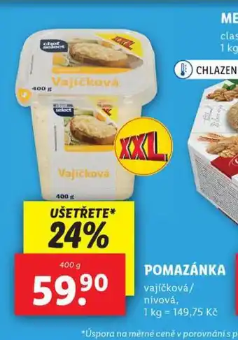 Lidl Pomazánka vajíčková / nivová nabídka