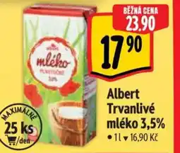 Albert Albert Trvanlivé mléko 3,5% nabídka