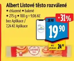 Albert Albert Listové těsto rozválené nabídka