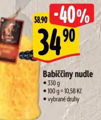 Albert Babiččiny nudle nabídka