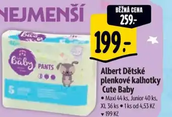 Albert Albert Dětské plenkové kalhotky Cute Baby nabídka