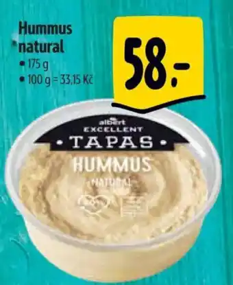 Albert Hummus natural nabídka