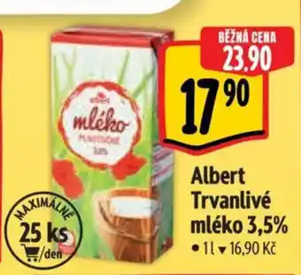 Albert Albert Trvanlivé mléko 3,5% nabídka