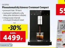 Lidl Plnoatomatický kávovar cremmaet compact nabídka