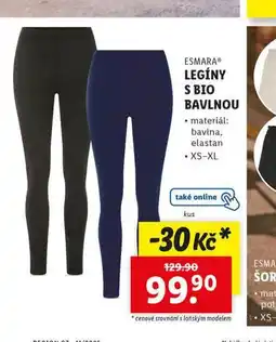 Lidl Legíny s bio bavlnou nabídka