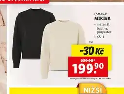 Lidl Mikina nabídka