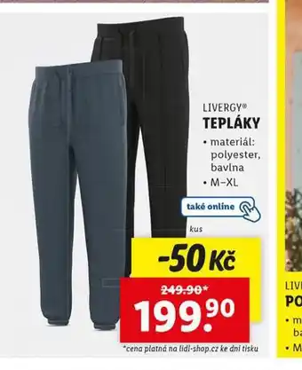 Lidl Tepláky nabídka