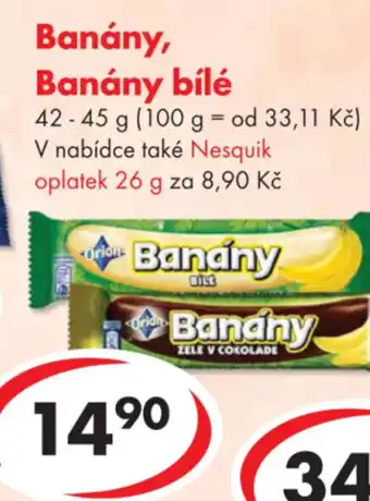 CBA Banány, Banány bílé nabídka