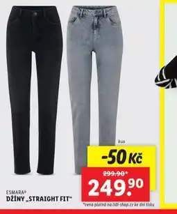 Lidl Džíny straight fit nabídka