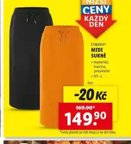 Lidl Midi sukně nabídka