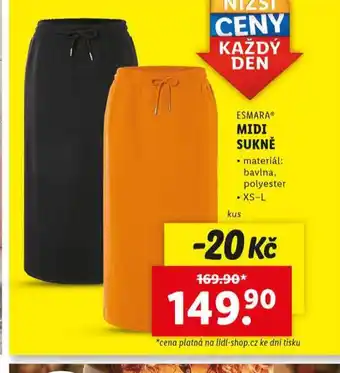 Lidl Midi sukně nabídka