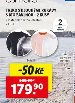 Lidl Triko s dlouhými rukávy s bio bavlnou nabídka