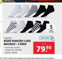 Lidl Nízké ponožky nabídka