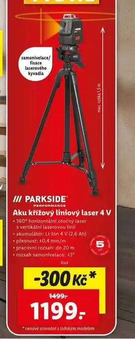 Lidl Aku křížový liniový laser 4 v nabídka