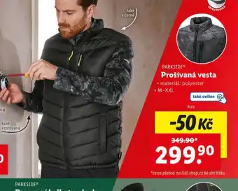 Lidl Prošívaná vesta nabídka