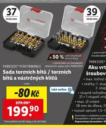 Lidl Sada torzních bitů a nástrčných klíčů nabídka